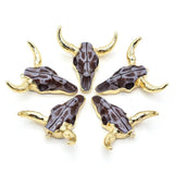 Bull Head Pendant Gemstone Necklace Bracelet Earrings Set