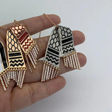 Stainless Steel Kufiya Shape Pendant Necklaces Scarf Pendant Chain Necklace