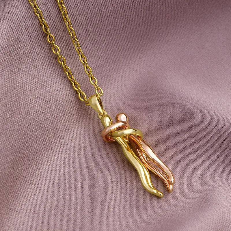 Couple Hugging Pendant Necklaces Valentine Jewelry Gift