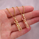 Couple Hugging Pendant Necklaces Valentine Jewelry Gift