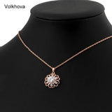 Hollow Flower Statement Necklaces Pendants Woman Collar Chokers