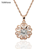 Hollow Flower Statement Necklaces Pendants Woman Collar Chokers