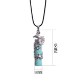 Dragon Phoenix Stone Pendant Necklace Female Jewelry