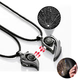 Stainless Steel I Love You Magnetic Couple Necklace Heart Shape