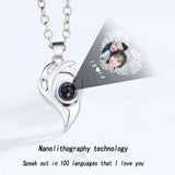 Stainless Steel I Love You Magnetic Couple Necklace Heart Shape