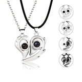 Stainless Steel I Love You Magnetic Couple Necklace Heart Shape