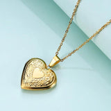 Vintage Stainless Steel Heart Pendant Necklace for Women