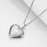 Vintage Stainless Steel Heart Pendant Necklace for Women
