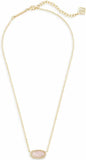 Gold-plated Emerald & Turquoise Geometric Pendant Necklace