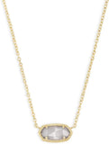 Gold-plated Emerald & Turquoise Geometric Pendant Necklace
