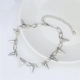 Unisex Rock Goth Vintage Chain Necklaces Spike Rivet Choker