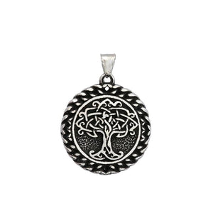 Nordic Tree of Life Pendant Stainless Steel Viking Necklace