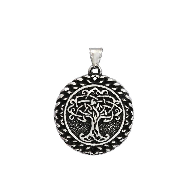 Nordic Tree of Life Pendant Stainless Steel Viking Necklace