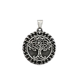 Nordic Tree of Life Pendant Stainless Steel Viking Necklace