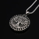 Nordic Tree of Life Pendant Stainless Steel Viking Necklace