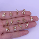 Hip Hop 26 Initials Letter Pendant A-Z Alphabet CZ Zircon Necklace Earrings