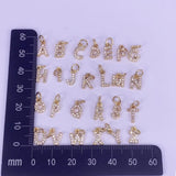 Hip Hop 26 Initials Letter Pendant A-Z Alphabet CZ Zircon Necklace Earrings