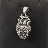 Heart Pendant Necklace for Men Couple's Gift Stainless Steel Jewelry
