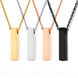 Rectangle Bar Urn Necklaces for Ashes Cremation Pendant Stainless Steel