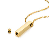 Rectangle Bar Urn Necklaces for Ashes Cremation Pendant Stainless Steel