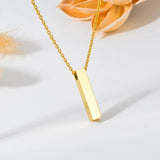 Rectangle Bar Urn Necklaces for Ashes Cremation Pendant Stainless Steel