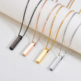 Rectangle Bar Urn Necklaces for Ashes Cremation Pendant Stainless Steel