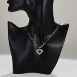 Love Heart Stainless Steel Pendant Necklace Women Jewelry Gift