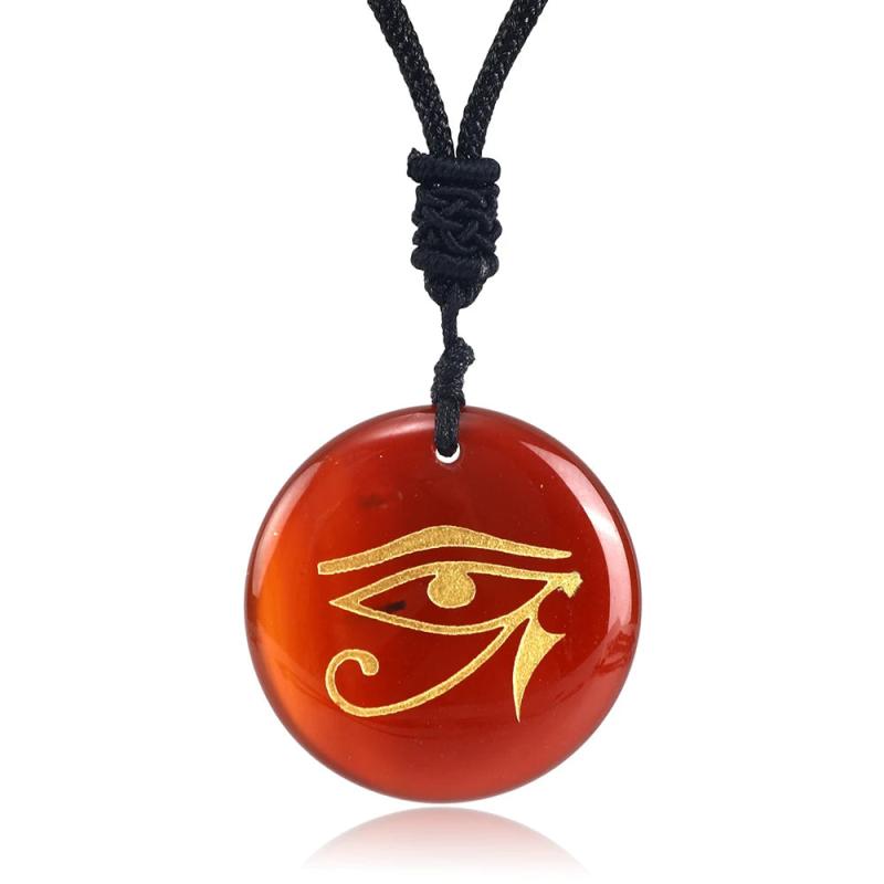 Eye Of Horus Pendant Agate Stones Necklace