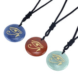 Eye Of Horus Pendant Agate Stones Necklace