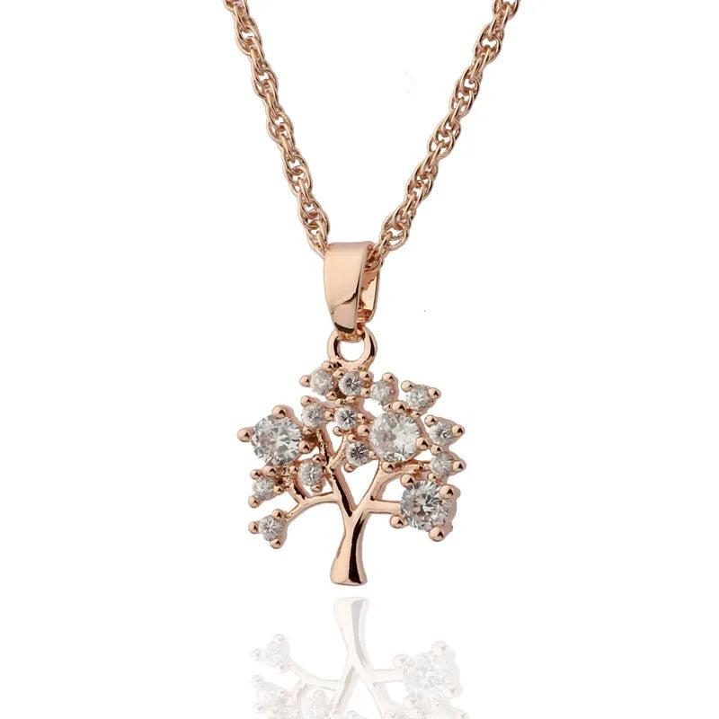 Vintage Tree Of Life CZ Necklace For Men Women