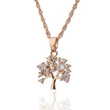 Vintage Tree Of Life CZ Necklace For Men Women