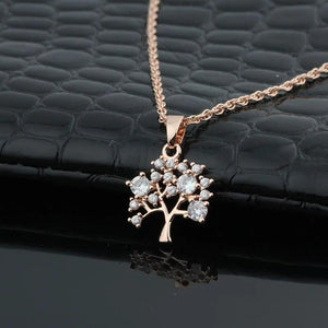 Vintage Tree Of Life CZ Necklace For Men Women