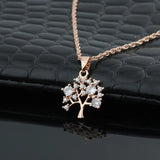 Vintage Tree Of Life CZ Necklace For Men Women