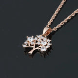 Vintage Tree Of Life CZ Necklace For Men Women