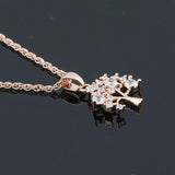 Vintage Tree Of Life CZ Necklace For Men Women