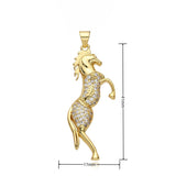 Y2k Horse Animal Charms CZ Butterfly Pony Eye Necklace Women Choker P