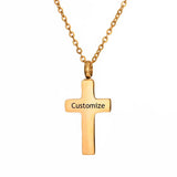 Cremation Cross Necklace for Ashes Stainless Steel Cross Urn Pendant