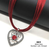 QIDEIHUA Wine Red Pendant Necklace Oktoberfest Party Female Statement Jewelry