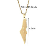 Women's Stainless Steel Map Pendant Necklace