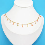Bohemian Tassel Devil Eye Necklace Stainless Steel Clavicle Chain