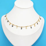 Bohemian Tassel Devil Eye Necklace Stainless Steel Clavicle Chain
