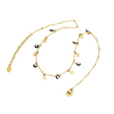 Bohemian Tassel Devil Eye Necklace Stainless Steel Clavicle Chain