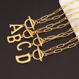 316 Stainless Steel Initial Letter Necklace for Women Choker Jewelry Gift