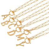 316 Stainless Steel Initial Letter Necklace for Women Choker Jewelry Gift