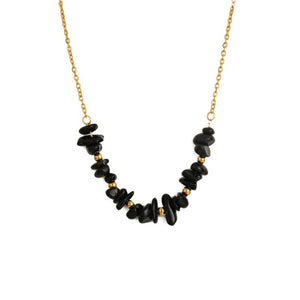 Multicolor Geometric Stone Beads Chain Necklace for Women