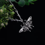 Gothic Style Death Moth Necklace Unisex Animal Gift Jewelry