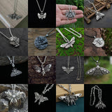 Gothic Style Death Moth Necklace Unisex Animal Gift Jewelry