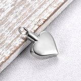 Cross With Heart Cremation Urn Pendant Necklace For Ashes