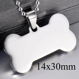 5 Pcs Stainless Steel Puppy Pet Dog Bone Pendant