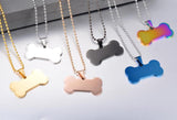 5 Pcs Stainless Steel Puppy Pet Dog Bone Pendant